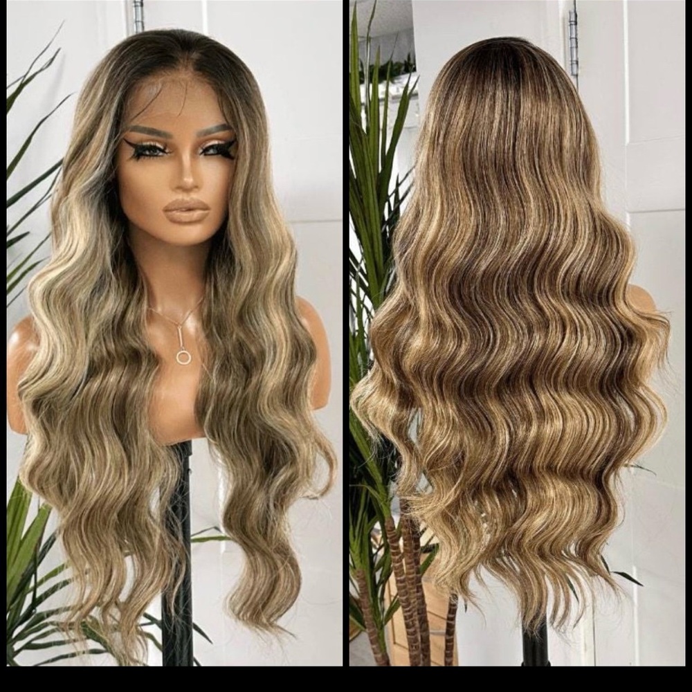 Human Hair Blended Lace Front Wig - Picture 3 of 11